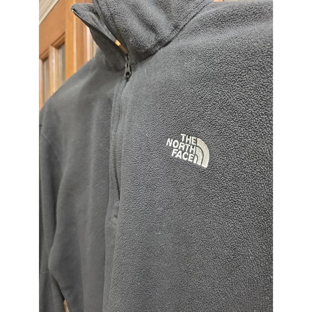 The North Face Black Quarter Zip Fleece Pullover Jacket Mens Small